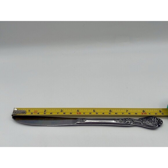 Set Of 11 Vintage 1847 Roger Bros Silver-plate Dinner Knives Normandy Pattern - Picture 6 of 7